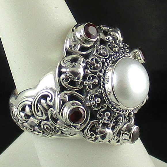 Robert Manse Cultured Mabe' Pearl Ring - Picture 4 of 8